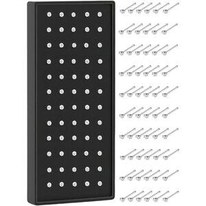 Classic Nose Rings in Surgical Steel with Cubic Zirconia - Ideal Gifting Set